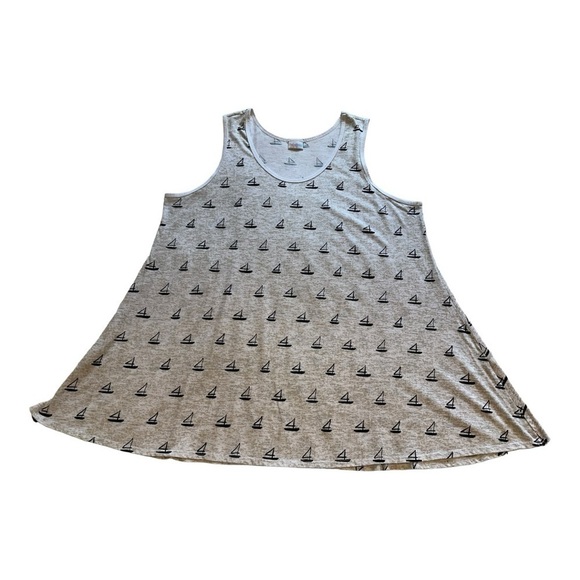 LuLaRoe Tank Top | Nautical Print | Size 3X - Picture 1 of 7